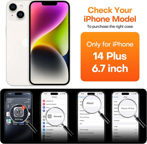 CellEver Heavy-Duty Silicone Case for iPhone 14 Plus - Military Drop Protection, Camera Shield, Scratch-Free Interior, Black...