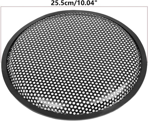 10 inch Speaker Grill, Blck Subwoofer Metal Steel Mesh Speaker Cover, Waffle Protector Guard, Decorative Car Audio Grille with 4 pcs Grills Clamps...