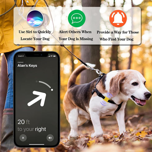 4 Pack Waterproof AirTag Dog Collar Holder Compatible with Apple AirTag, Silicone Hidden Loop Holder for Airtag Tracker, Anti-Lost Dog Collar Air ...
