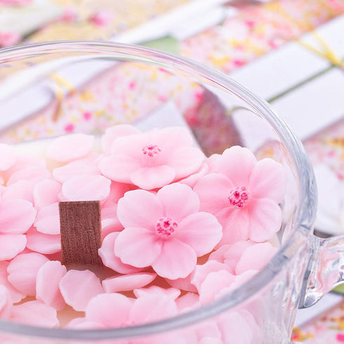 Romantic Sakura Cup Scented Soy Candle for Birthday Gift Wedding Favor...