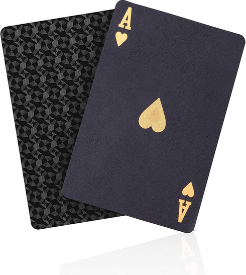 Waterproof Playing Cards, Plastic Playing Cards, Deck of Cards, Gift Poker Cards (Black Diamond Cards)...