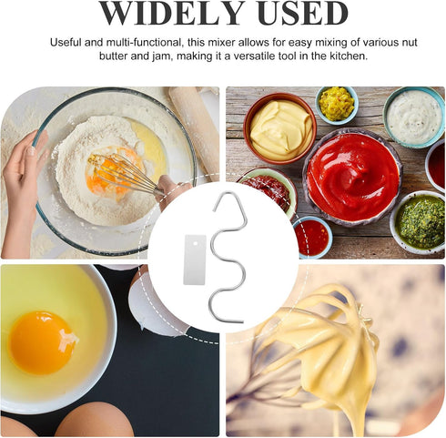 DOITOOL 1 Set Stainless Steel Stirrer Mixer for Peanut Butter Peanut Butter Mixer Stirrer for Nut Butter Manual Butter Stirrer Hand Blender Marmal...