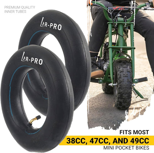 (2-Pack) Replacement Front or Rear Inner Tubes for 90/65-6.5” and 110/50-6.5” Mini Pocket Bike Tires - Fits Most 38cc, 47cc, and 49cc Mini Pocket ...