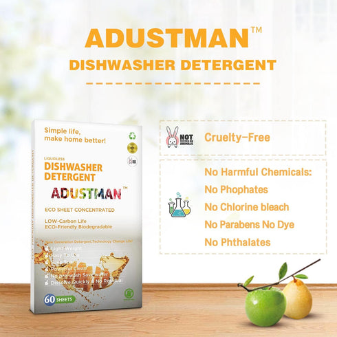 Dishwasher Detergent Sheets Fresh Breeze 120 Loads 2 Pack Liquid-less Convenient Pods Pacs Powder Earth-friendly...