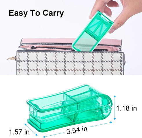 2PCS Pill Cutter, Professional Pill Splitter for Cutting Small Pills or Large Pills in Half...
