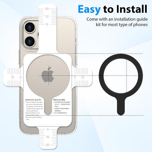 for MagSafe Ring, Compatible with MagSafe Sticker, 4 Pack Universal Magnetic Adapter Ring Compatible with Magsafe Accessories & Wireless Charging ...