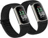 2 Pack Elastic Nylon Bands Compatible with Fitbit Charge 6 / Fitbit Charge 5, Classic Soft Breathable Adjustable Sport Smartwatch Replacement Wris...