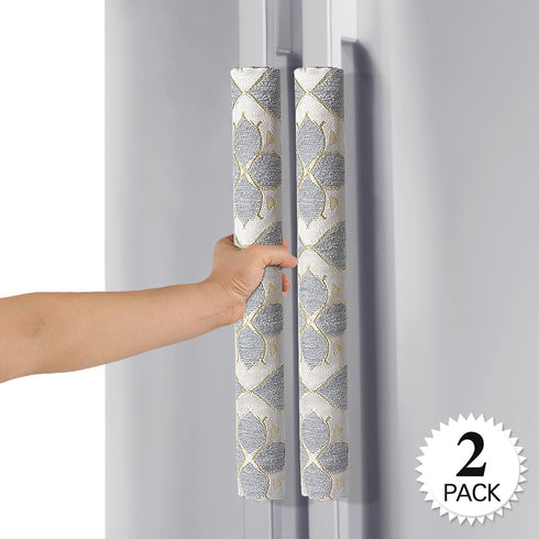 OUGAR8 Refrigerator Door Handle Covers Handmade Decor Protector for Ovens, Dishwashers.Keep Your Kitchen Appliance Clean from Smudges, Food Stains (4 Pieces, Quatrefoil)