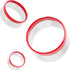 3 Pcs Round Cookie Cutters - Circle Biscuit Cutter for Baking, 0.4mm Food-Grade Stainless Steel, Red Soft Rubber Top for Protection...