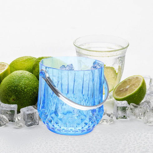 Kichvoe Bar Ice Cube Bucket with Ice Tongs 1150ml Ice Container Bucket Ice Cube Container Storage Bucket Transaprent Beer Bucket For Home Wine Ice...