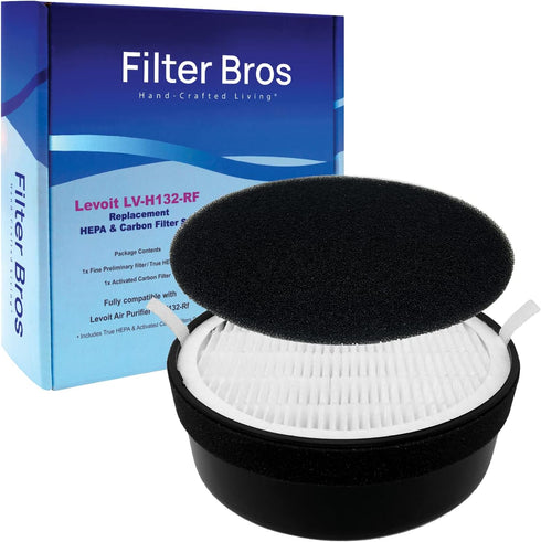 Filter Bros LV-H132-RF High Efficiency Activated Carbon Replacement Filter Fits LEVOIT H132...