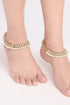 Efulgenz Indian Anklets for Women Crystal Anklet for Women Indian Pearl Anklet Indian Gold Anklet Indian Payal Anklet Indian Gold Ankle Bracelets ...