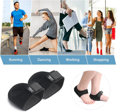 Hilph Heel Pads Protector for Plantar Fasciitis & Heel Pain Relief, Heel Cushions with Inside Gel Supports for Women Men Heels Spur Pain Relief, A...