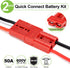 Spurtar 50A Battery Quick Connect/Disconnect, 2Pcs 6 AWG Wire 12-36V Quick Connect Jumper Cables Recovery Kit for Car ATV Lifts Motors Trailer Tow...