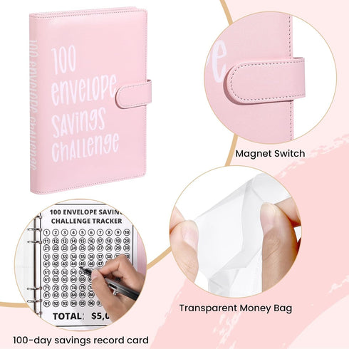 Envelopes Saving Challenge Binder Cash Envelopes Saving Set- Couple Budgeting Tips and Finance Management System, Money-Saving Challenge Aides wit...