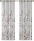 Madison Park Cecily Semi Sheer SINGLE Panel Window Curtain Burnout Botanical Print, Easy To Hang, Fits up to 1.25" Diameter Rod, 50x84", Leaves Ma...