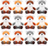 12 Pcs Cute Stuffed Animal Toy 4 Inch Mini Plush Turtle Puppy Dog Pig Ornaments Stuffed Doll Keychain Handbag Pendant for Birthday Party Favors DI...