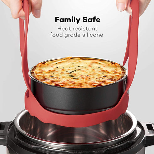 Goldlion Silicone Sling Lifter Accessories Compatible with Instant Pot 6 Qt and 8 Qt, Ninja Foodi 5 Qt / 6.5 Qt / 8 Qt and Other Brand Pressure Co...