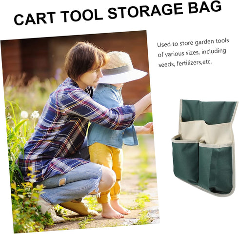 Kneeler Pouch Green Seat Garden Hanging for Cloth with Hand Chair Kneeling Folding Tools Foldable Heavy Dad Organizer Tool Pockets Gardening Bag M...