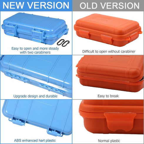 VGEBY Waterproof Box Shockproof Dry Storage Box, Hard Plastic Protective Grip Carry Touch Phone Case + Foam + Handle for Fishing Camping Hiking (S...