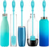 12.5” Silicone Bottle Brush & Straw Cleaner Brush Set | Water Bottle Cleaner for Hydro Flasks, Tumblers, Glassware, Vases and Narrow Neck Containe...