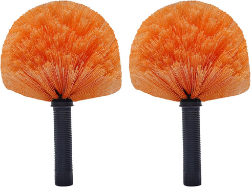 2 Pack Robust Cobweb Duster Head Brush // Superior Twist-On Web Cleaning Tool // Spider Web Remover Brush Compatible with Standard 3/4 Inch Thread...