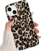 J.west Case Compatiable with iPhone 13 6.1 inch,Sparkly Animal Leopard Print Pattern Vintage Cheetah Design Glitter Translucent Clear Soft TPU Sli...