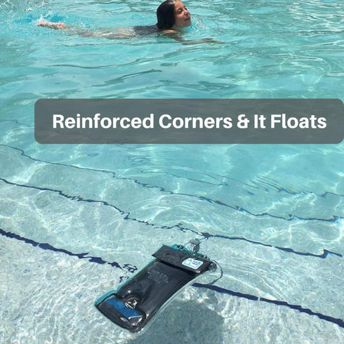 AquaVault 100% Waterproof Floating Smart Phone Case & Money Pouch - Fits All Phones - Made from Premium Heavy Duty PVC for Added Drop Protection -...