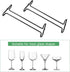 4 Pack Steamware Wine Glass Hanging Rack, Metal Stemware Holder Storage Wall Mount Under Cabinet Kitchen Bar Pub, Black...