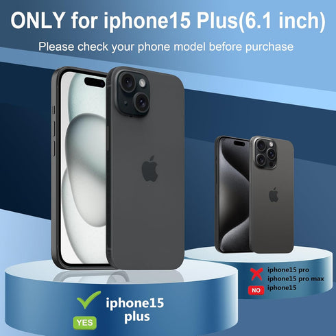 Mangix for iPhone 15 Plus Case,Magnetic Compatible with Mag-Safe Charging,Waterproof with Built-in Screen Protector Military Grade Drop Tested Rug...