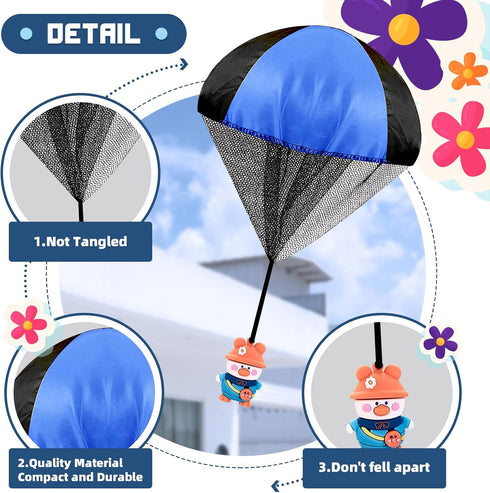6 Pack Easter Eggs with Easter Parachute Toys Throwing Toy for Kids Boys Girls Easter Basket Stuffers Fillers Gifts Party Favors...