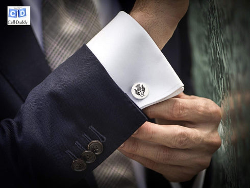 Cuff-Daddy White Tiger Cufflinks with Travel Presentation Gift Box...
