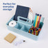 BLUE GINKGO Multipurpose Caddy Organizer - Stackable Plastic Caddy with Handle | Desk, Makeup, Dorm Caddy, Classroom Art Organizers (Made in Korea...