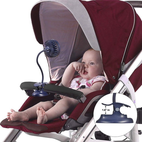 Clip on Fan Usb Battery Operated Desk Clip Fan with Emergency Power Bank, Baby Stroller Fan Rechargeable Personal Fan Flexible Neck 3 Speeds Great...