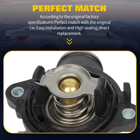 OCPTY Engine Coolant Thermostat Housing Fit for Chrysler 300 2011 2012 2013 2014 2015 2016 2017 2018,for Dodge Challenger 2011-2017 Thermostat Hou...