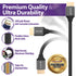 Fosmon HDMI 2.1 Cable 8K@60Hz 1ft, Premium Certified in-Wall CL3 Rated, 48Gbps Ultra High Speed, 4K@120Hz, Dynamic HDR, HDCP 2.3, 3D, eARC, 30AWG ...