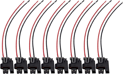 Compatible with LS Truck Fuel Injector Wire Connector Pigtail Plug Mini Delphi Multec 2 (8 pack) OEM Tooling, Connector, Lock, Seals, Terminals WP...