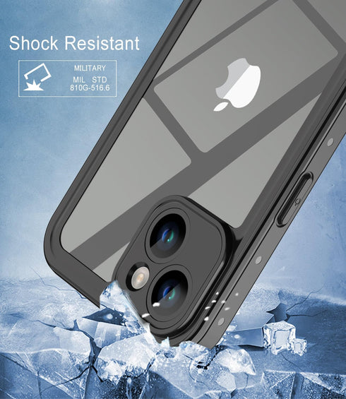 for iPhone 14 Plus Case Waterproof 6.7'', Full Protective Shockproof Dustproof Phone Case with Screen Protector for iPhone 14 Plus (Clear)...