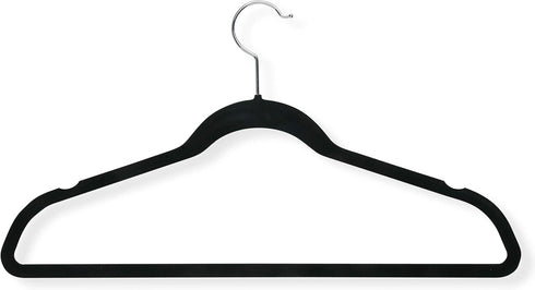 Honey-Can-Do HNG-01884 Thin Non-Slip Velvet Hangers, Black, 50-Pack...