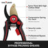 Flora Guard Garden Shears 8.2" Bypass Pruning Shears, Professional Ultra Sharp Sk5 Steel Garden Clippers, Rubber Handle Heavy Duty Plant Cutting S...