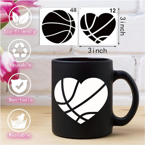 Sport Stencils for Painting on Wood Burning Patterns Football Stencils Volleyball Stencil Soccer Ball Paint Template on Art Craft Canvas Wall Fabr...