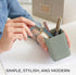 KIBAGA Aesthetic Pen Holder for Desk - Modern Concrete Pencil Holder - Cute and Functional Desk Organizer for Office Supplies - Stylish Office Dec...