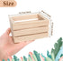 4 Pack Mini Rustic Wooden Crates, Decorative Wood Crates Unfinished Wood Box, Crate Box Wooden Storage Box for Kitchen, Office, Bedroom, Closet, R...
