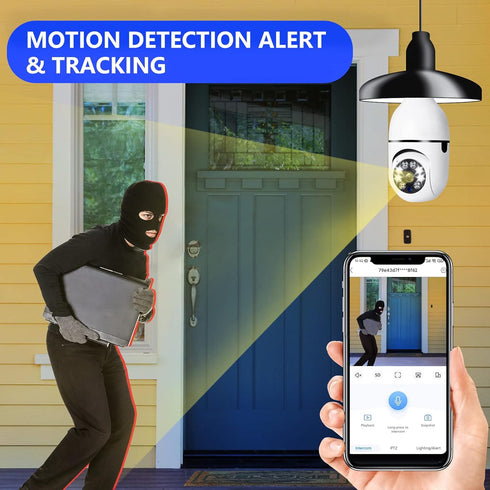 5G Light Bulb Security Camera Wifi Dual Band ,360 degree 1080P Security Camera, Wireless Indoor Camera Full Color,Smart Dome Camera with Auto Trac...