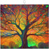 Tree of Life Colorful Leaves Dish Drying Mat for Countertops 18x16 Inches, Dish Drainer Protector Pad with Hanging Loop for Home Kitchen...