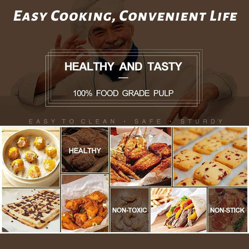 Air Fryer Liners Disposable Parchment Paper, Numola 100 Pcs Airfryer Sheets, 9 Inch White Non-stick Steamer Liner for Oven, Microwave, Bamboos Ste...