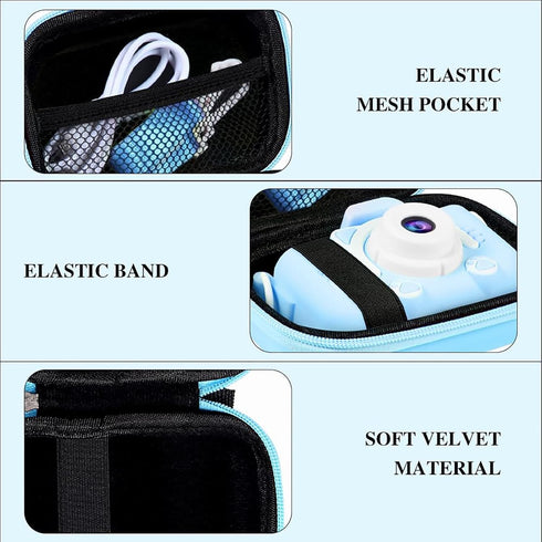 Leayjeen Kids Camera Case Compatible with Goopow/SGAINUL/Gofunly/ArtCWK and More Video Digital Camera Gift - Case for Toy Action Camera and Access...