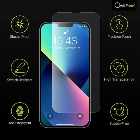 Screen Protector for iPhone 12/12 Pro 6.1 Inch, HD Clear Full Coverage Tempered Glass Film with Bubble Free Easy Installation Tool, 3-Pack......