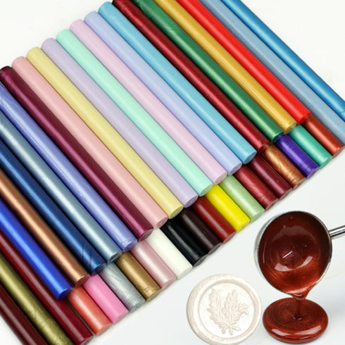 Pearl White Wax Seal Sticks, ONWINPOR 40pcs Glue Gun Pearl White Wax Sealing Sticks for Wax Seal Stamp, Wedding Invitations, Envelope Letter Seali...
