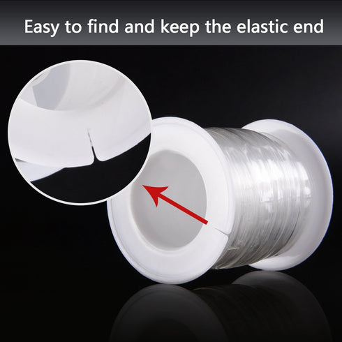 BBTO Clear Elastic Strap Lightweight Elastic Clear Bra Strap for Cloth Sewing Project (33 Yards x 0.12 Inch)...